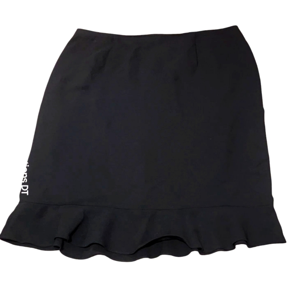 Black Ruffled Hem Suit Skirt Vintage